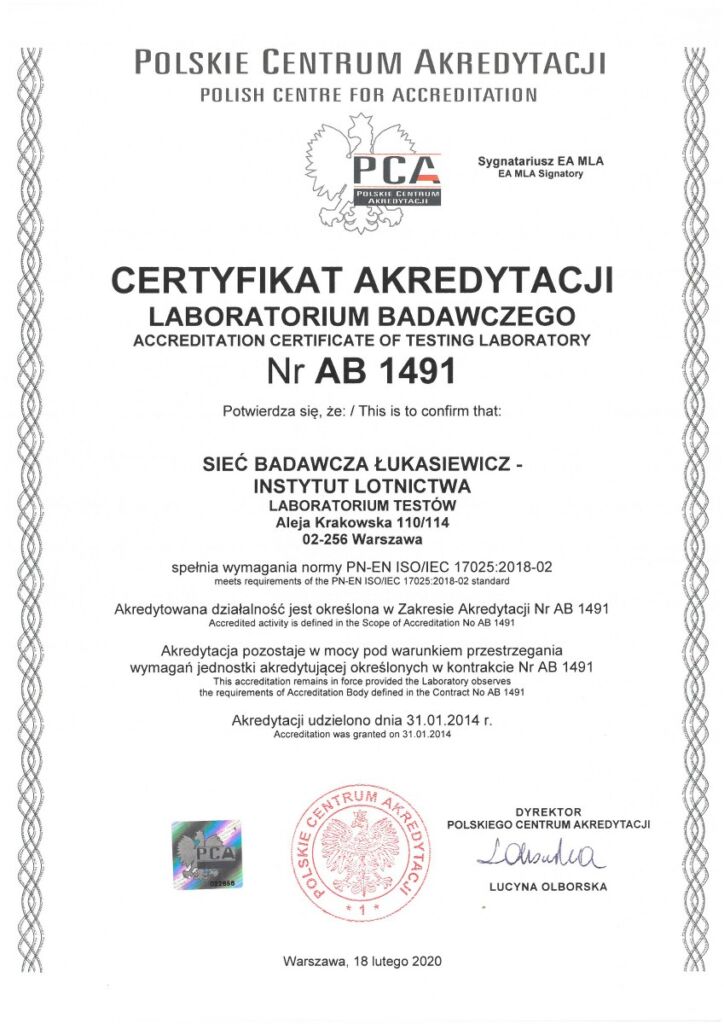 Akredytacja AB 1491